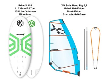 i99 Windsurf Board Primo X + XO Sails Windsurf Rigg Nano 2024